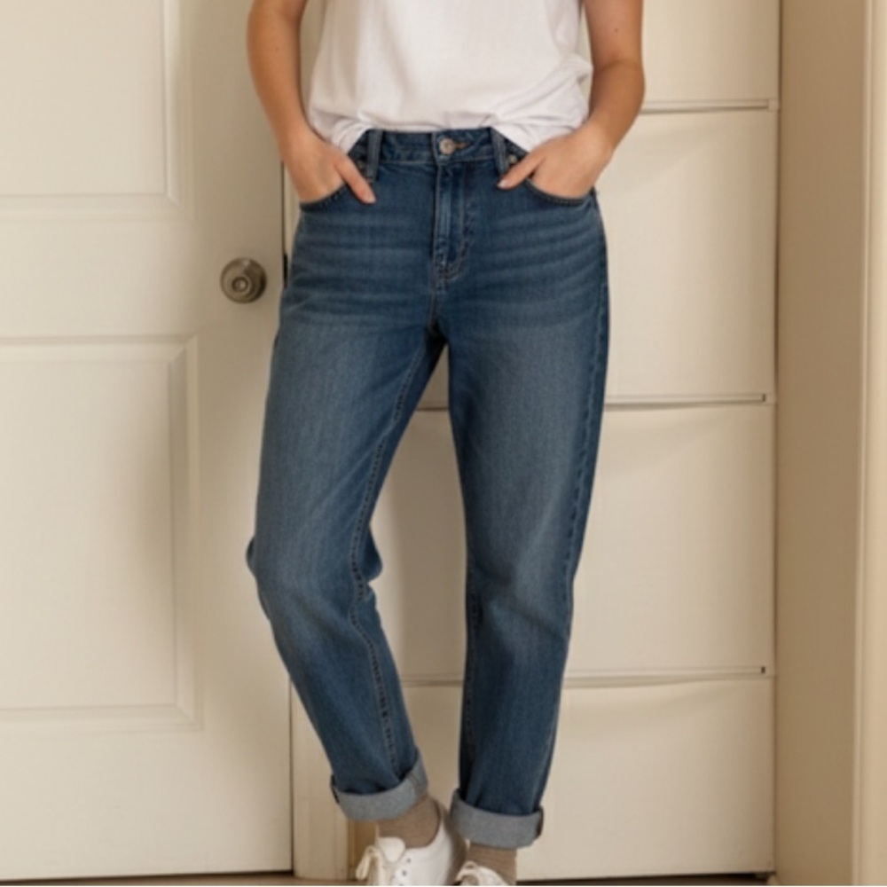 Lauren Ralph Lauren LRL Co Women's Size 6 Boyfriend Jeans Blue 100% Cotton Denim